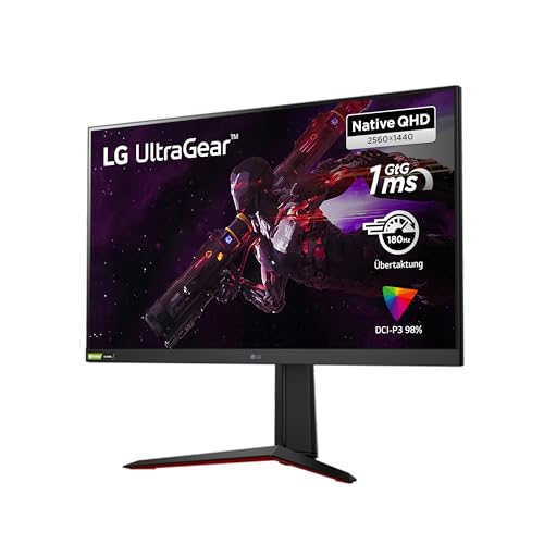 LG Ultragear™ 32GP850-B.AEU (32 Zoll) WQHD Nano IPS Gaming-Monitor, 165Hz/180Hz, AMD FreeSync™, HDR10, Schwarz