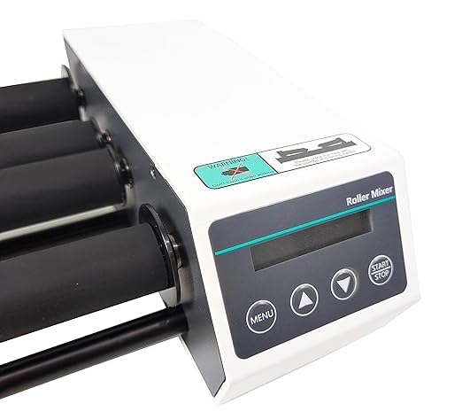 Roller Mixer Roller Shaker Machine with Horizontal Rolling Rotating Shaking Speed 20 to 80rpm Specs φ45 to 100mm Max Capacity 1L Reagent Bottle*2/2kg Brushless Motor