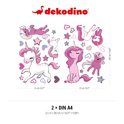 Dekodino® Adesivo murale acquerello unicorno