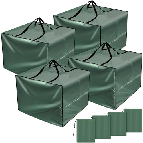 Patelai 4 Pcs 105 Gallon Cushion Cover Storage Bag 32 x 32 x 24'' Outdoor Waterproof Oxford Camping...