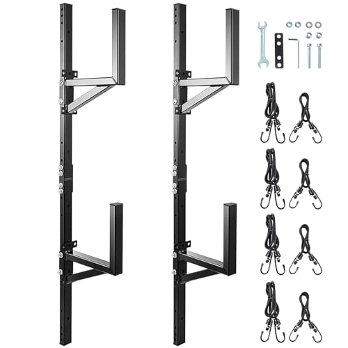TOPTGO Trailer Ladder Rack Ladder Rack for Trailer Fit for Cargo Open And Enclosed Trailer Exterior Side Wall - Carry 2 Ladders