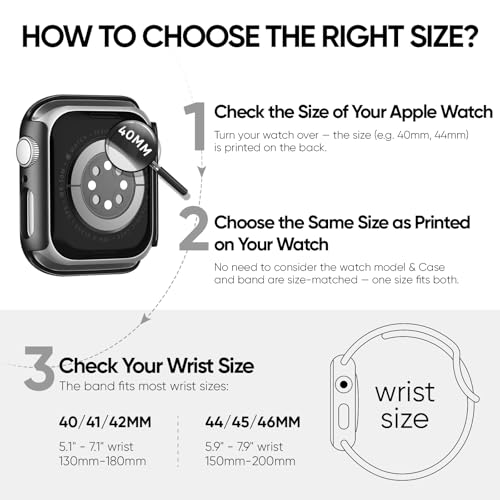Image of Adorique 3-in-1 Compatible for Apple Watch Band 40mm 41mm 42mm 44mm 45mm 46mm, Soft Silicone Sport Strap for iWatch Series SE 10 9 8 7 6 5 4 3