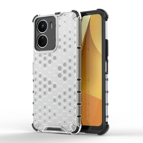 Image of Prime Retail Hard PC Back Case Cover for Vivo Y16 4G Anti Slip Ultra Thin Shockproof Reinforced Corners (Transparent)