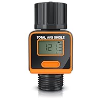 Brandson - Wasserzähler Wasseruhr digital - Durchflussmesser - praktische Wasseruhr für den Garten - 4 Modi zur Kontrolle des Wasserverbrauchs - Wassermengenzähler - Innen- und Außeneinsatz
