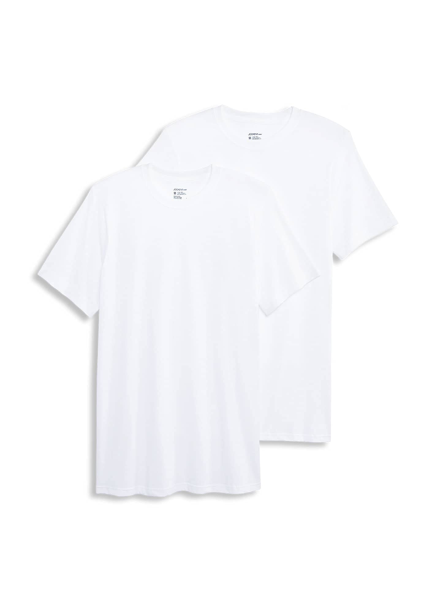 JockeyMen's Undershirt Made in America 100% Cotton Crew Neck Undershirt - 2 Pack