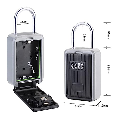 Mini coffre-fort mural extérieur avec coque de protection et code à 4 chiffres - 3