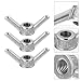 PRETYZOOM 3pcs M10 Threaded Hand-tightened Butterfly Nuts Anti-Skid Machine Hardware Fasteners for Industrial and Home Use Random Style