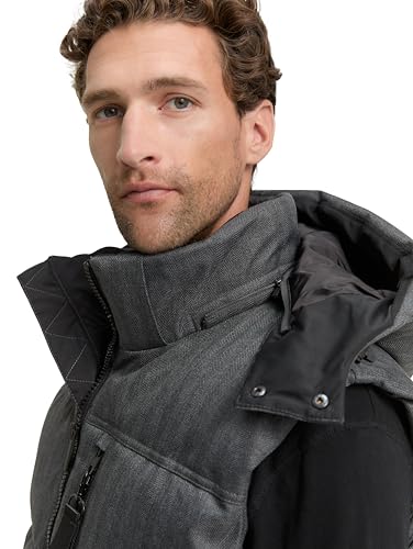 TOM TAILOR Herren Puffer Weste mit Abnehmbarer Kapuze – Ansicht 6