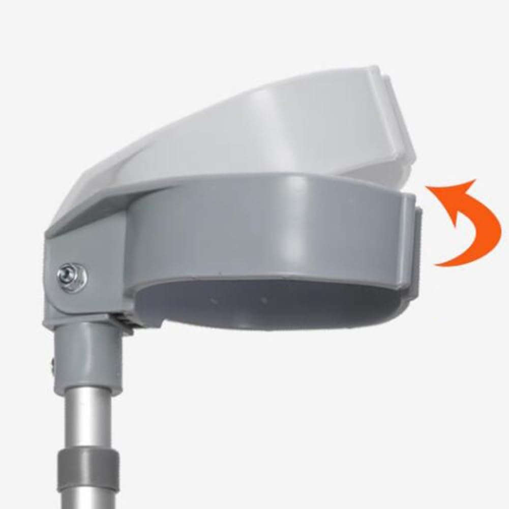 Muletas de antebrazo, muletas ajustables de aluminio ligeras para adultos, muletas plegables con puño cerrado giratorio y asas ergonómicas cómodas para la muñeca