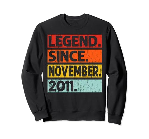 Legend Since November 2011 Birthday November 2011 Vintage Sudadera