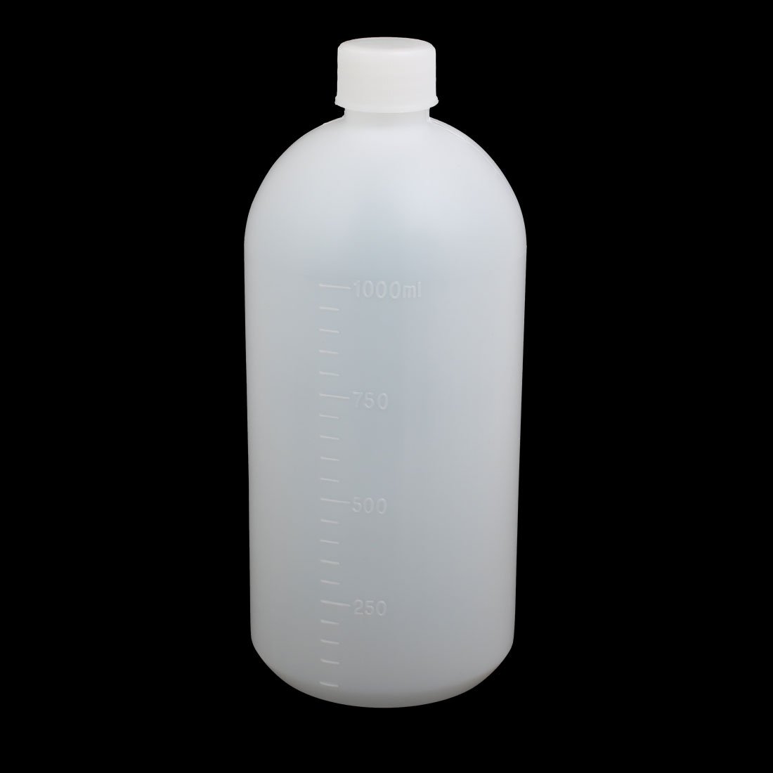 Aexit 5pcs 1000ml gauge PE Plastic Narrow Mouth Sealed Liquid Storage Bottle Container White