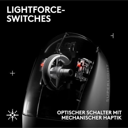 Logitech G PRO X Superlight 2 SE kabellose Gaming-Maus, 60 g Pro-Grade-Maus mit 5 programmierbaren Tasten, 44K-DPI-Sensor, 8.000 Hz Signalrate, USB-C-Ladefunktion für PC/Mac - Schwarz 5