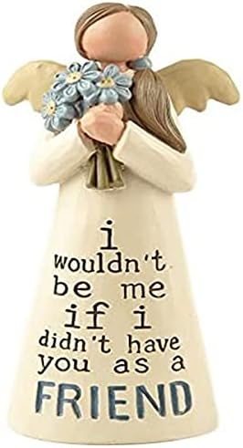 Heaven Sends Friend 'I wouldn't be me if i didn't have you as a friend' Angel Ornament, Light Brown