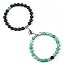 Green Weathered Agate+ Black Lava Rock