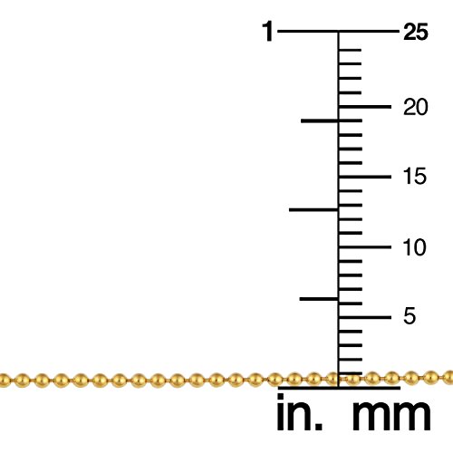 Kooljewelry 14k Yellow Gold 1 mm Shiny Bead Ball Chain Necklace3