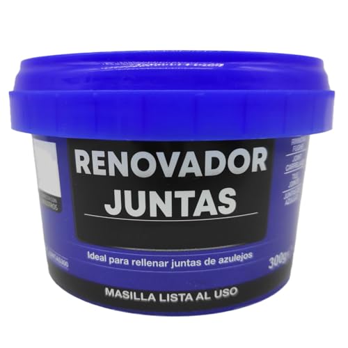 Tradineur - Renovador de juntas, masilla para azulejos, rellenar, albañilería, lista para usar, fabricado en España (300 g)