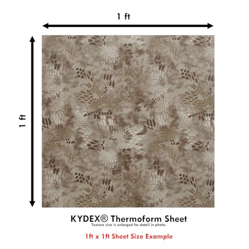 Image of KYDEX Thermoform Sheet - (P1 Texture) - (Infused Print) - (12in x 12in) - (Kryptek - Nomad - Micro) - (1 Sheet) - (for Holster Making & Hobby) - (USA Made)