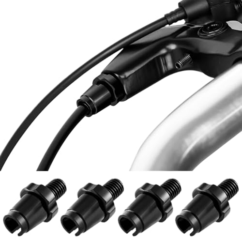 4 Pcs M7 Leva del Freno Regolazione Regolatore Viti, 7mm Viti di Regolazione della Leva del Freno Bici della, MTB Biciclette Regolatori Cavo Bulloni Parti Freno Lega di Alluminio Argento 26.6x14.6mm