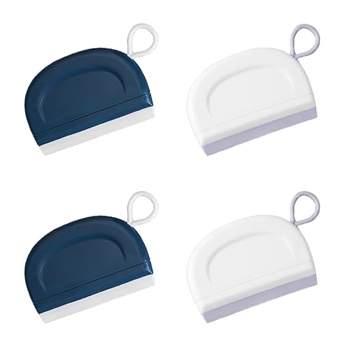 Lot de 4 Raclettes de Douche, avec Crochet en Plastique