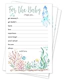 Baby Shower Advice Sea Animals (40 Pack) Guest Wishes for Baby, Boy Girl Gender Neutral, Ocean Life