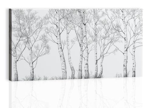 Genérico Posters de pintura al Óleo en lienzo minimalismo, Grandes arte de pared moderna tinta bosque árboles para sala, cuadro en lienzo sin marco para dormitorio y oficina 140l x 70an cm