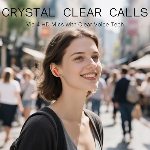 undefined CMF Buds 2a Wireless Earbuds 2025 New Active Noise Cancelling 42dB Hybrid ANC Bluetooth Headphones, 12.4mm Dynamic Driver for Big Bass, 4 Mics Clear Calls, Sport Ear Buds for iPhone, Android, Orange の商品画像 1