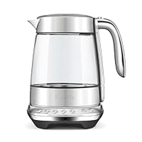 Breville the Smart Crystal Luxe™ Electric Glass Kettle, BKE855BSS, Brushed Stainless Steel