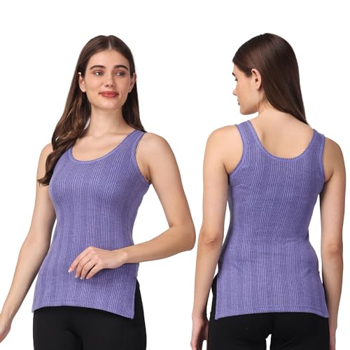 Image of FF Women's Thermal Scoop Neck Cami Tank Tops, Ultra Soft Fleece Lined Camisole, Winter Warm Underwear Top