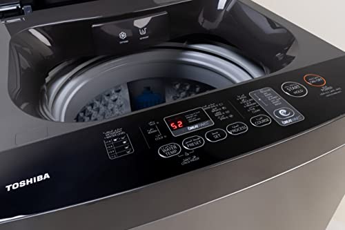 غسالة تحميل علوي AW-DUK1300KUPEG(SK)، الفقاعات متناهية الدقة، الأمواج العظيمة، فلتر حماية الماء، الذاكرة، غسيل سريع 15 دقيقة، أوتوماتيكية من توشيبا، فضي، 15 كجم