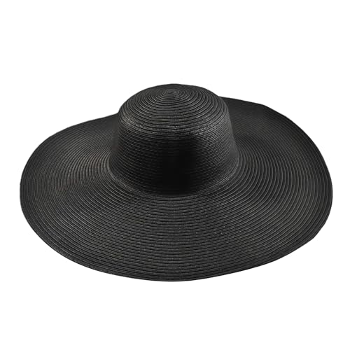 Sombrero de paja de ala ancha para mujer miniatura 1