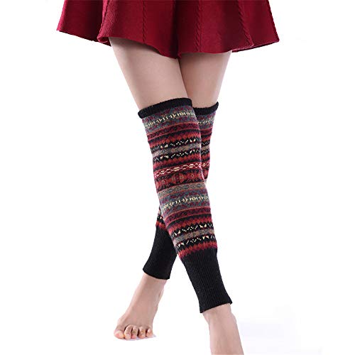 Chaussettes de laine d'hiver style bohème pour bottes et soirées au coin du feu