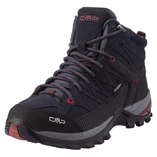 CMP Rigel Mid Trekking Shoes Wp, Scarpe da trekking Uomo, Asphalt Syrah, 42 EU