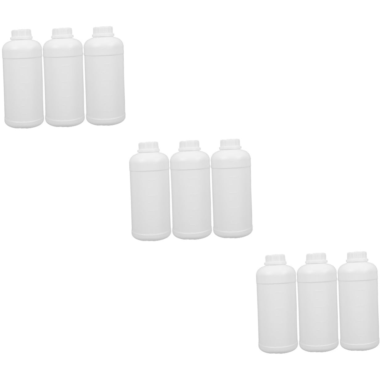 GLEAVI Lot De 3 Flacons Vides De 1 L Pour Échantillons De Laboratoire Avec Bouchon Pour Un Rangement Facile Et Étanche