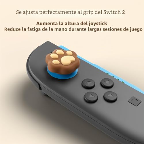 Miniatura 3 de GeekShare Empuñaduras de pulgar para Switch 2 (2025), tapas de botón de repuesto, tapas de agarre para pulgar, funda de agarre para joysticks compatible con Switch 2, cómoda y duradera (4 piezas