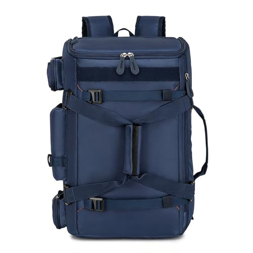 Snowboard Skateboard Duffle Bag Backpack for Men Women, 50L Waterproof Sports Gym Bag Carry On Backpack Weekender Overnight for Travel Hiking Camping Fitness Blue