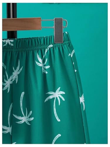 Image of Floerns Boys Boho Sleeveless Tank Top Tropical Print Shorts Set 2 Piece Outfit