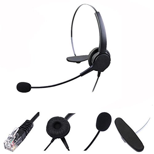 Generic RJ11 Telephone Headset Noise Cancelling Microphone Earphone