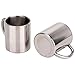 Bekith Kids Water Mugs Stainless Steel Drinking Cups Double Wall Food Grade Durable Safe - Set of 2 (300ml)