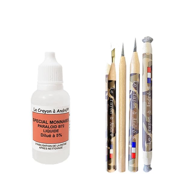 Set 4 crayons grattoirs + Paraloid B72