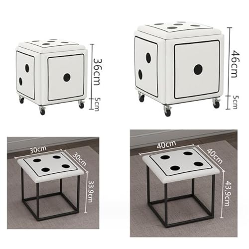 Tabouret de table basse combiné pour petit salon cosy | Pouf de rangement modulable