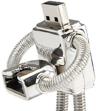 MEEKO 8GB Stainless Steel ROBOT USB 2.0 High Speed Flash Drive Memory Stick Support Windows and Mac OS Shock Proof Metallic Body