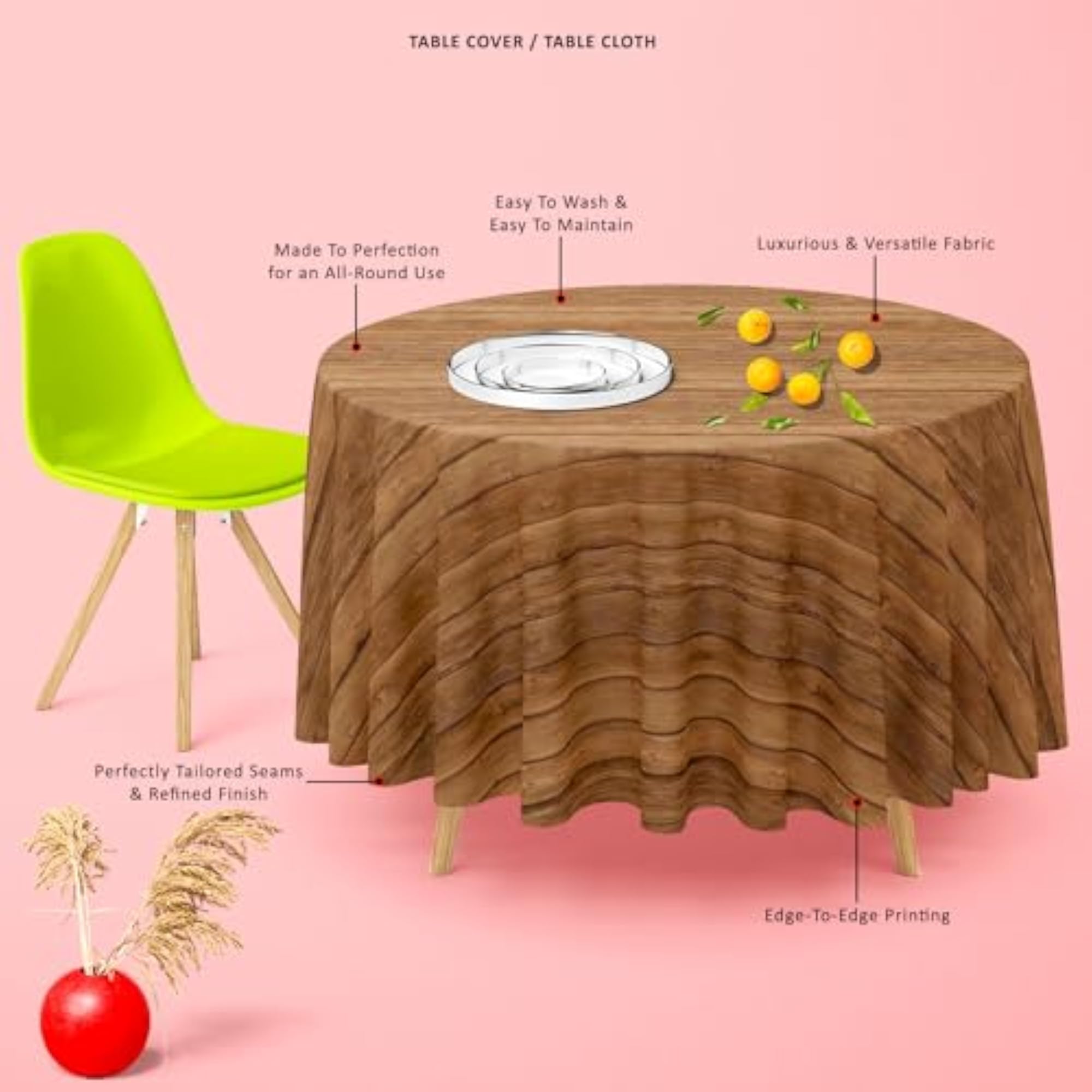 Geometrical Behaviour Table Cloth Cover for Dining & Center Table