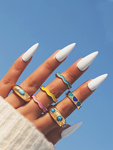 Stack Tone Enamel Ring for Women