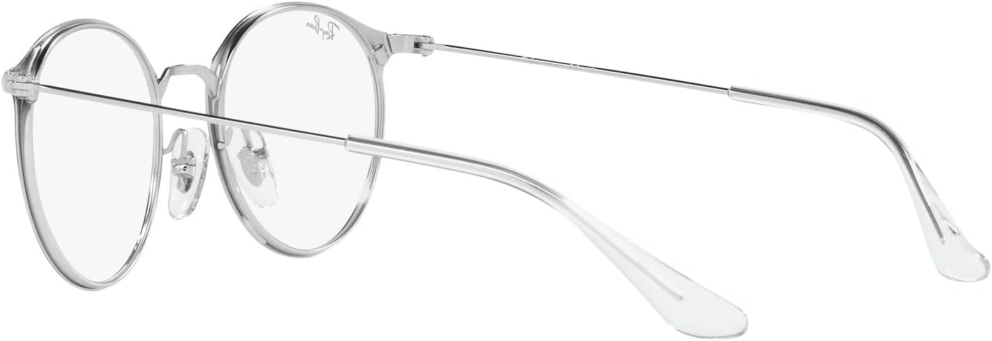 Ray-Ban Kids' Ry1053 Round Prescription Eyeglass Frames Blue on Silver/Demo Lens 45 Millimeters image 5 of 6 B0BGKL3VB6