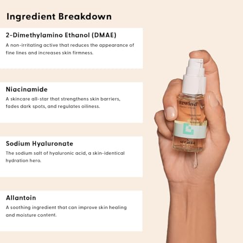 Stratia Rewind Firming & Hydrating Serum with Hyaluronic Acid & Niacinamide -...