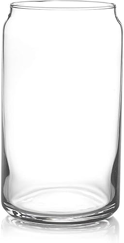 Miniatura 3 de BEWAVE Vaso para beber, vasos con forma de lata de 16 onzas, vasos de café helado, vaso de cerveza, para whisky, refrescos, té, jugo, regalo, con