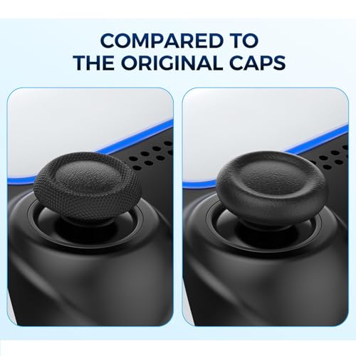 Image of 3 Pairs Thumb Grips,Enhanced Grip and Control, Replacement Joystick Caps Compatible with PS5 Controller, Suitable for Extended Gaming Sessions,Black