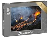 Dimensions XXL : 90 x 67 cm Puzzle 1000 pièces XXL « Éruption volcanique dans Le Fagradalsfjall, sud-Ouest de l\'Islande, en Mars 2021 »