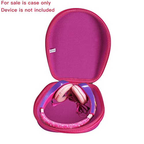 Hermitshell Travel Case Fits Shopkins/Barbie/Hello Kitty/Monster High/Supergirl Large Kids Safe Over The Ear Headphone (Hot Pink) #TOP1