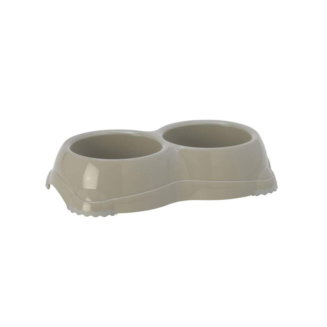 Moderna Smarty Plastic Twin Bowl, 330 ml, Grey